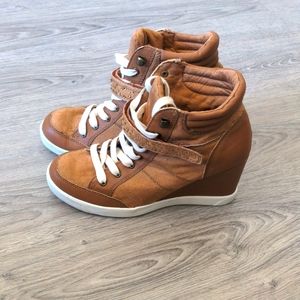 Platform wedge sneakers
